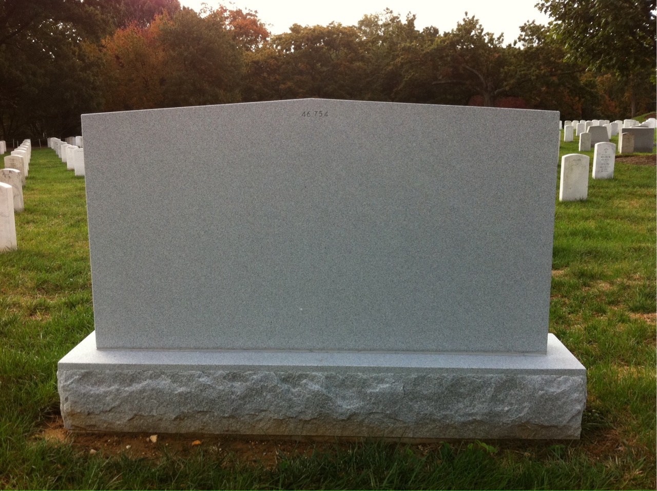 Back of headstone — John Brown