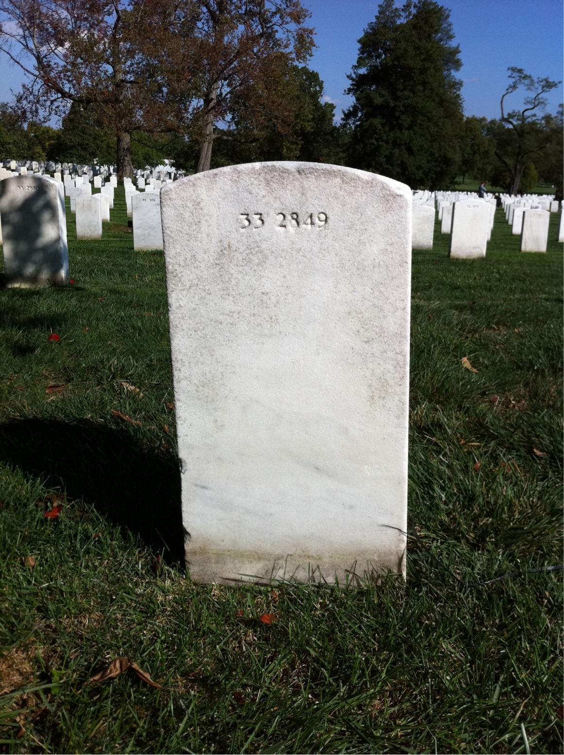 Back of headstone — Catherine Baugh
