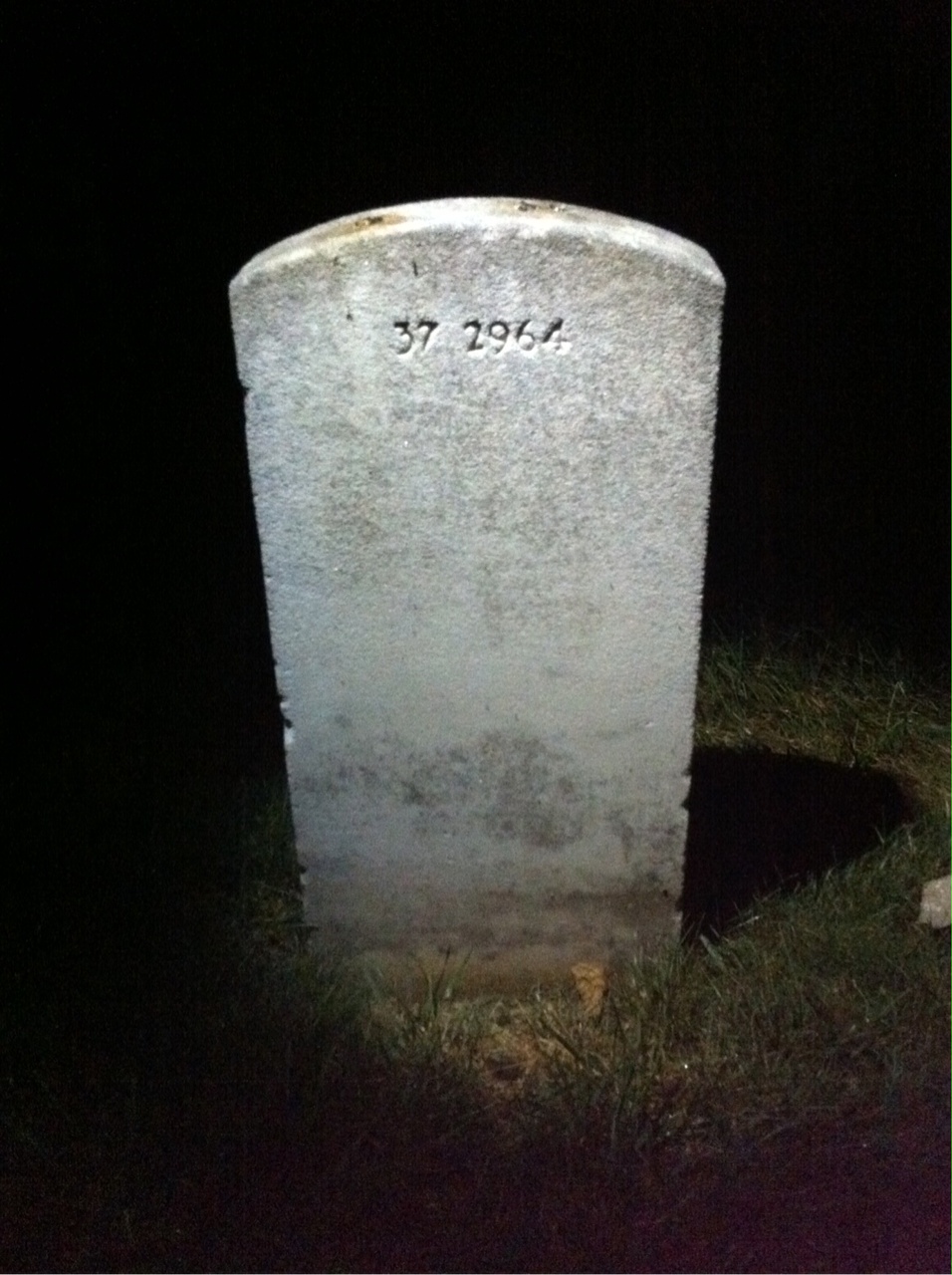 Back of headstone — Ralph Morrison