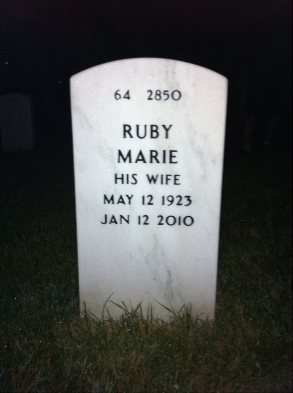 Back of headstone — Clarence Heckman