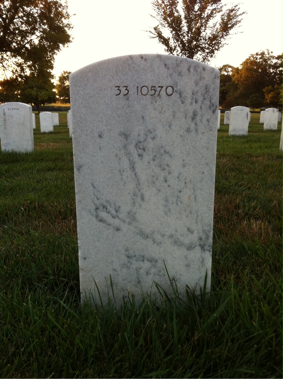 Back of headstone — Irene Anderson