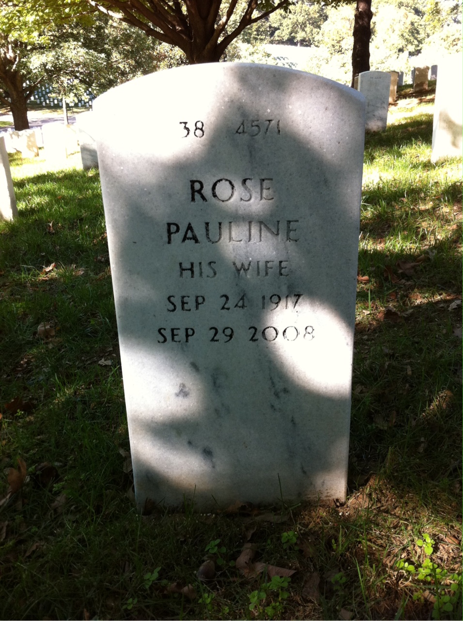 Back of headstone — Karl Minke