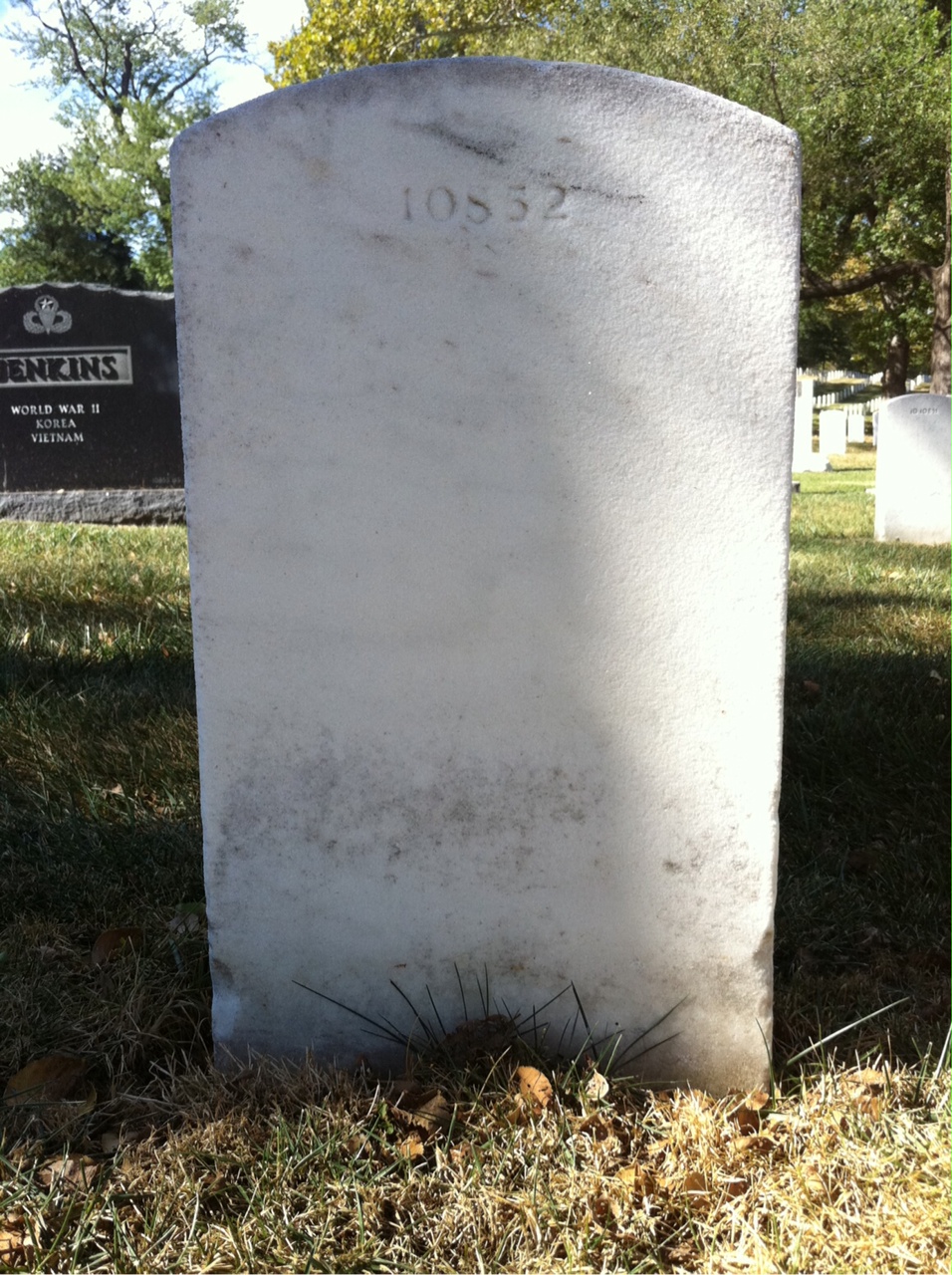Back of headstone — Norman Botsford