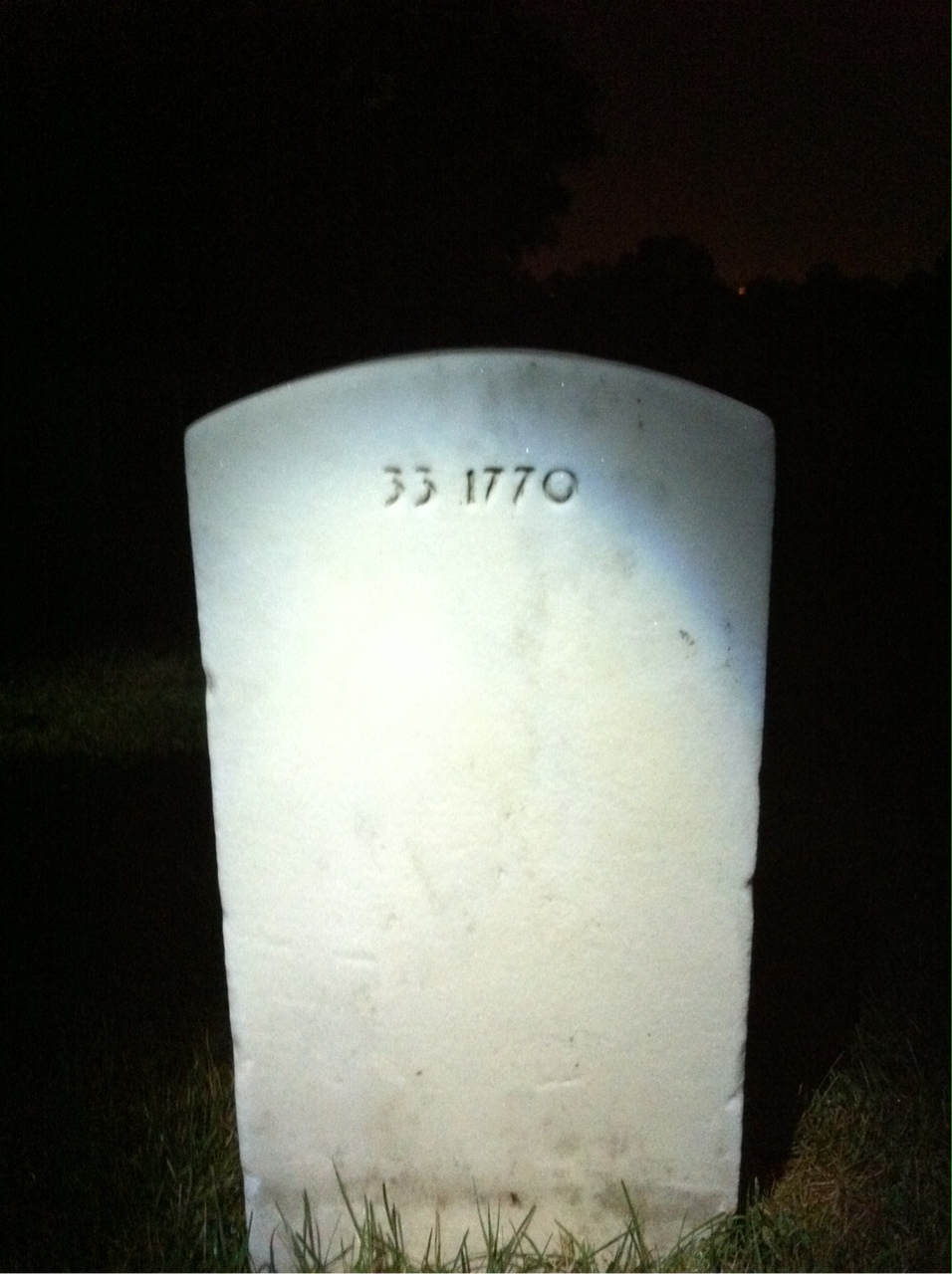 Back of headstone — Owens Morgan