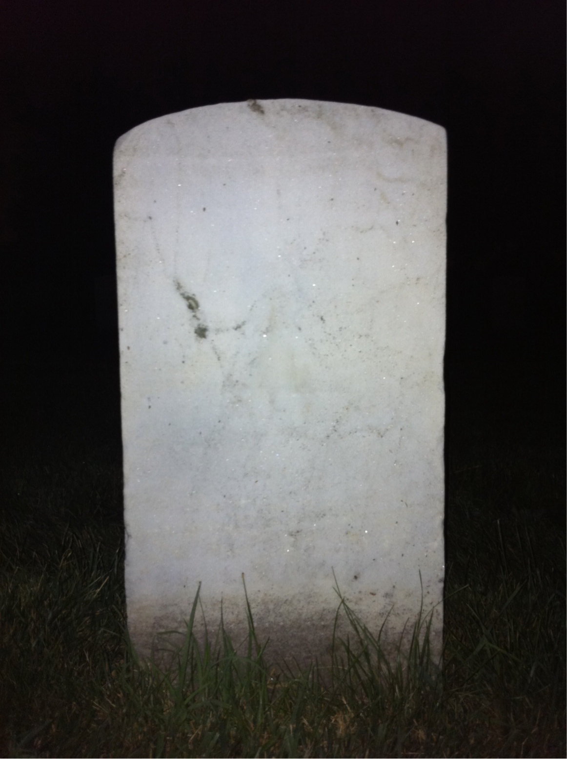 Back of headstone — William Anderson