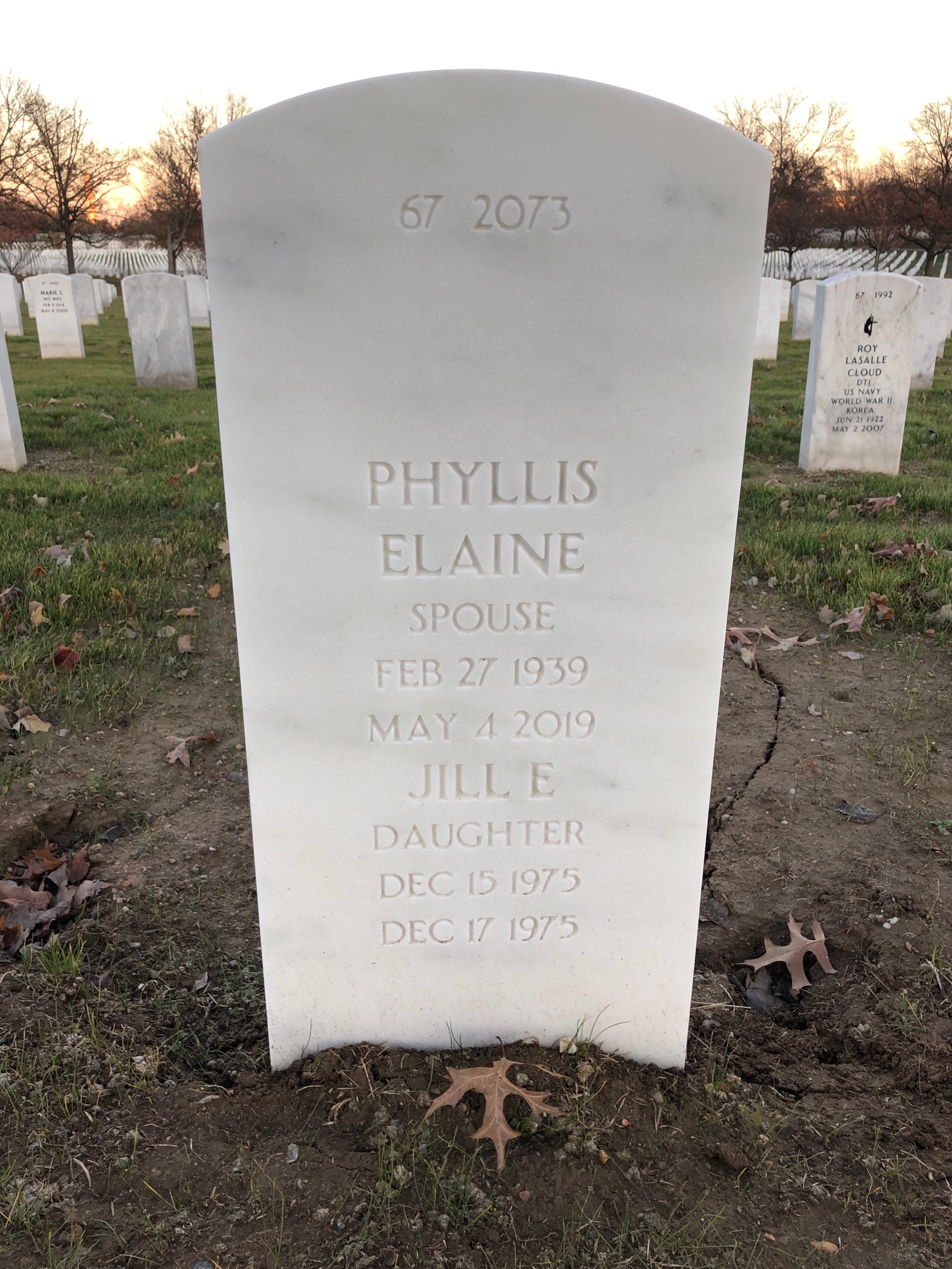 Back of headstone — Benjamin Johnson