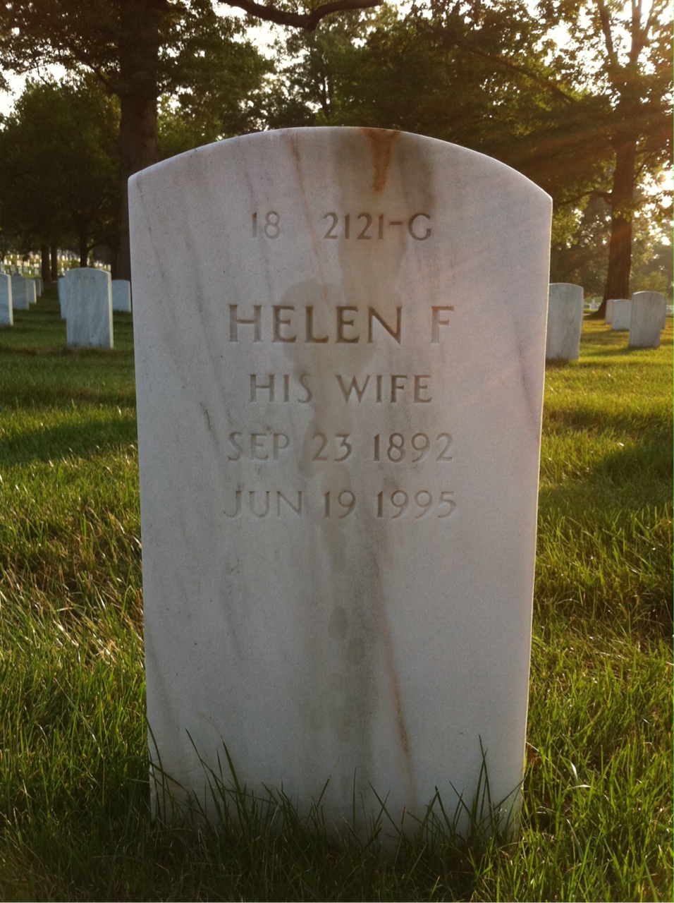 Back of headstone — William Morgan
