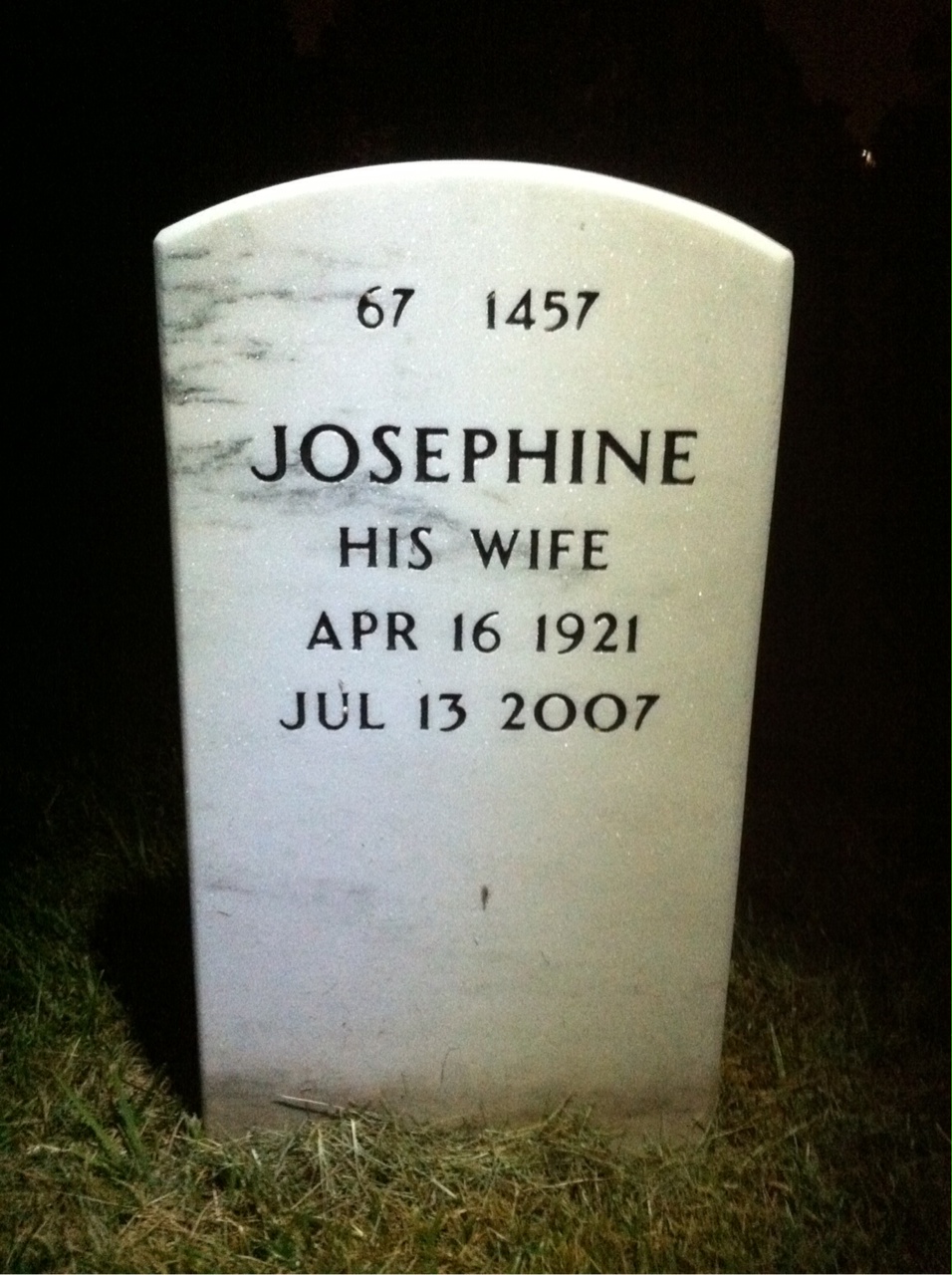 Back of headstone — Peter Rakowsky