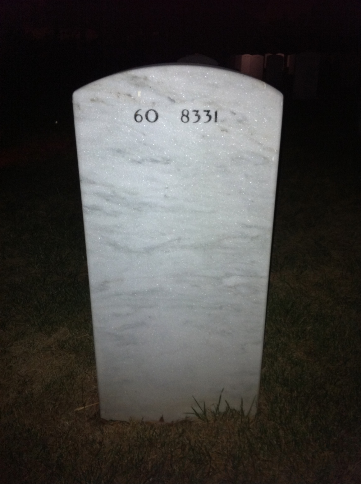 Back of headstone — Armer Burkart