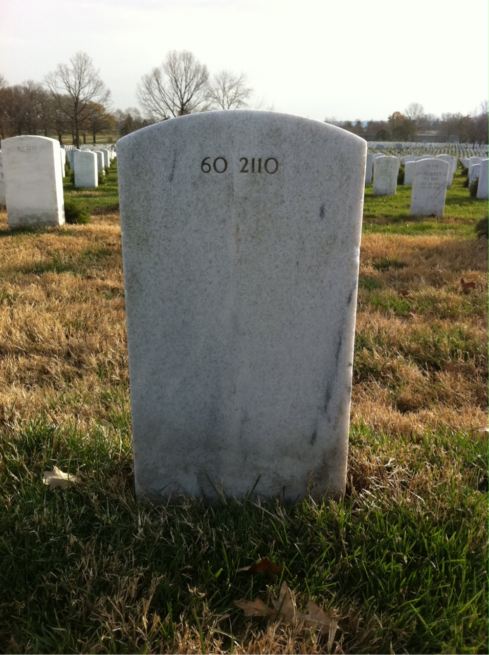 Back of headstone — Warren Mohrfeld