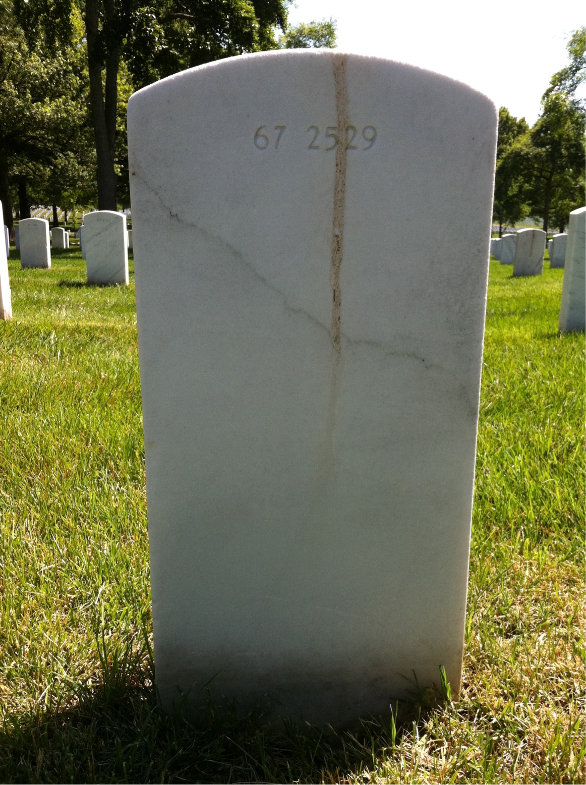 Back of headstone — William E Connor