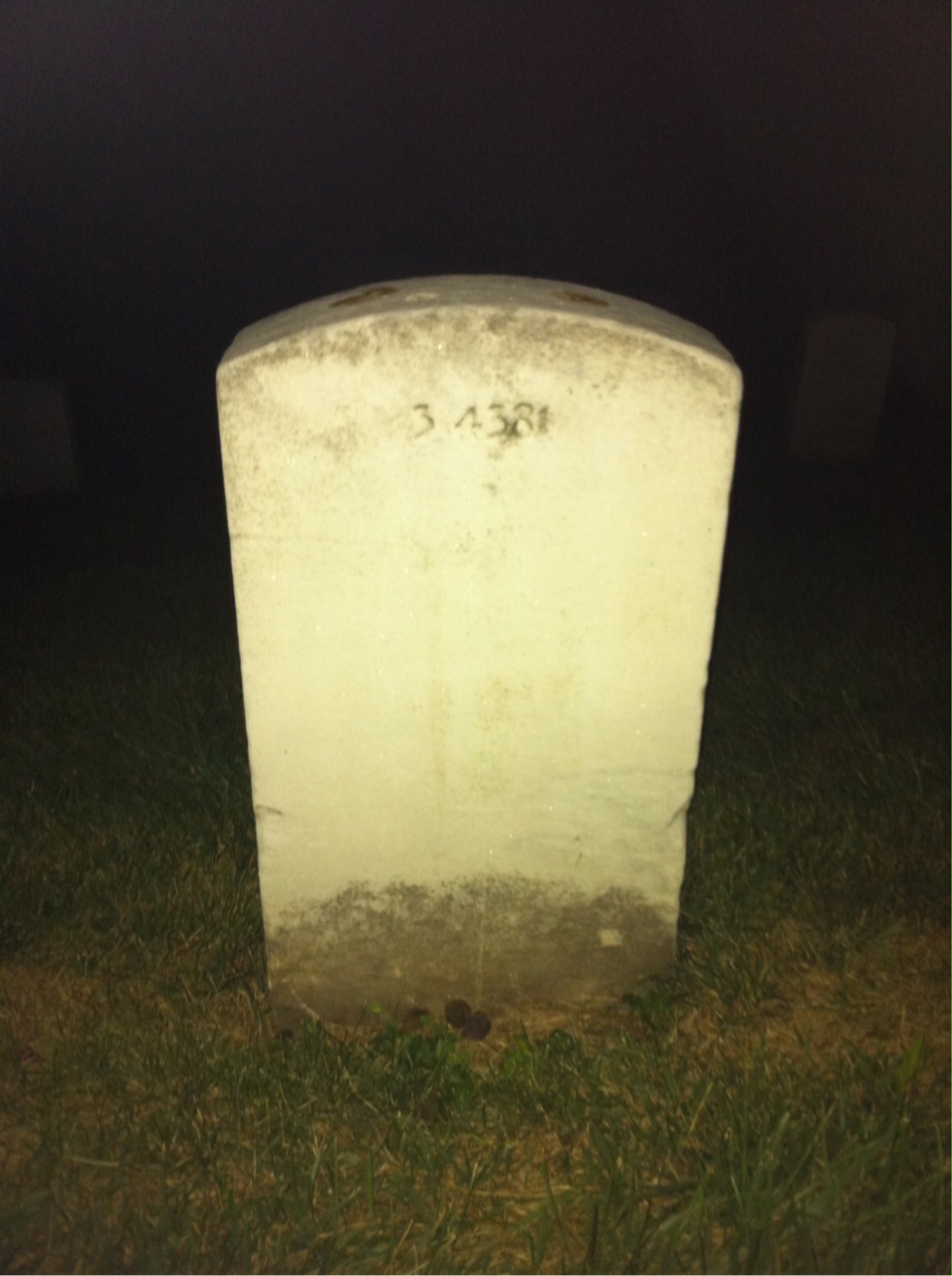 Back of headstone — Infant Child Anderson
