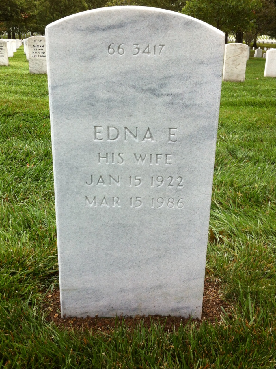 Back of headstone — Robert Cushman