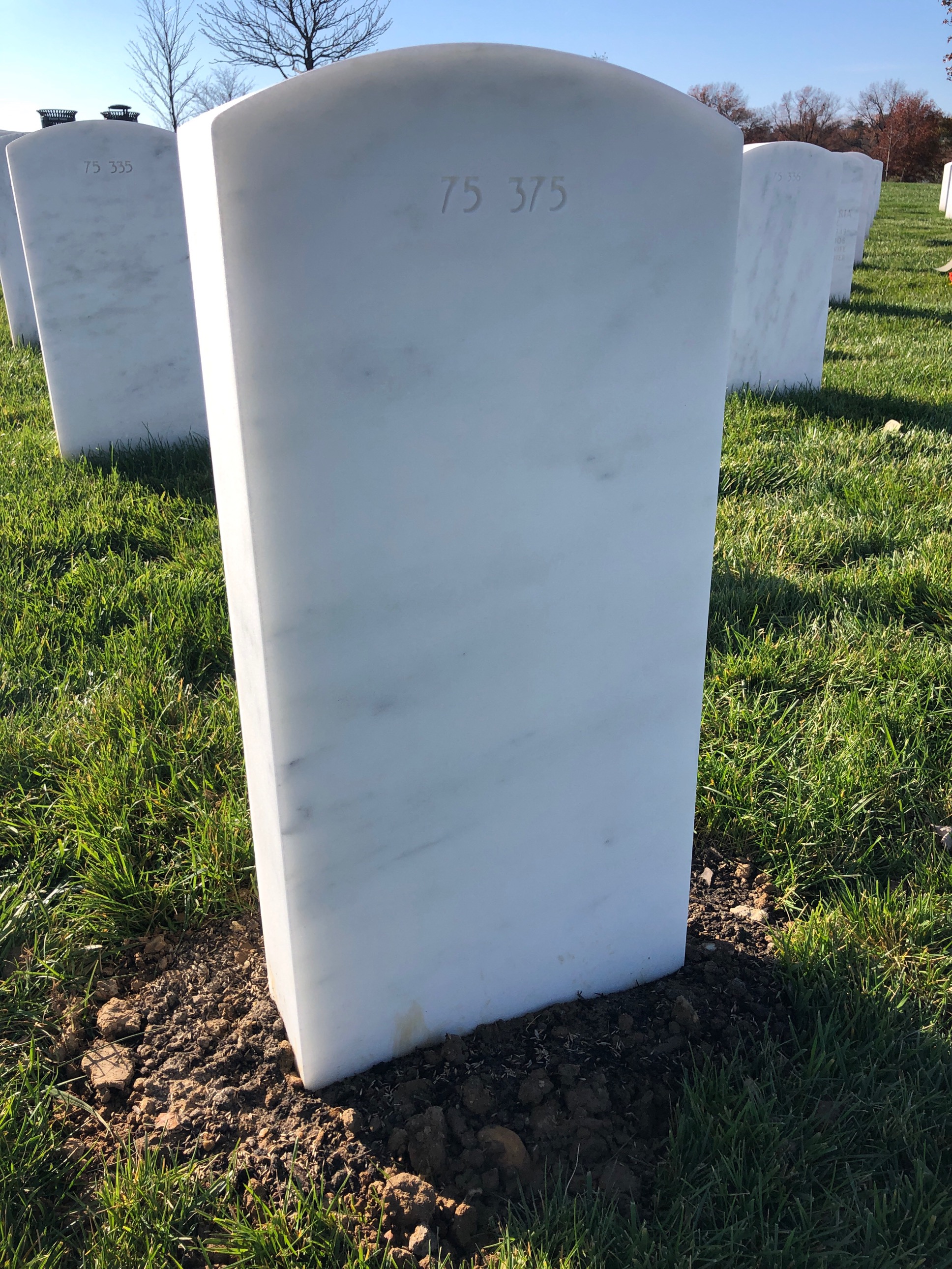 Back of headstone — Weldon Gregory Thomas