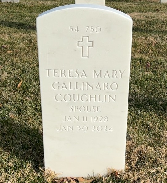 Back of headstone — Eugene Coughlin
