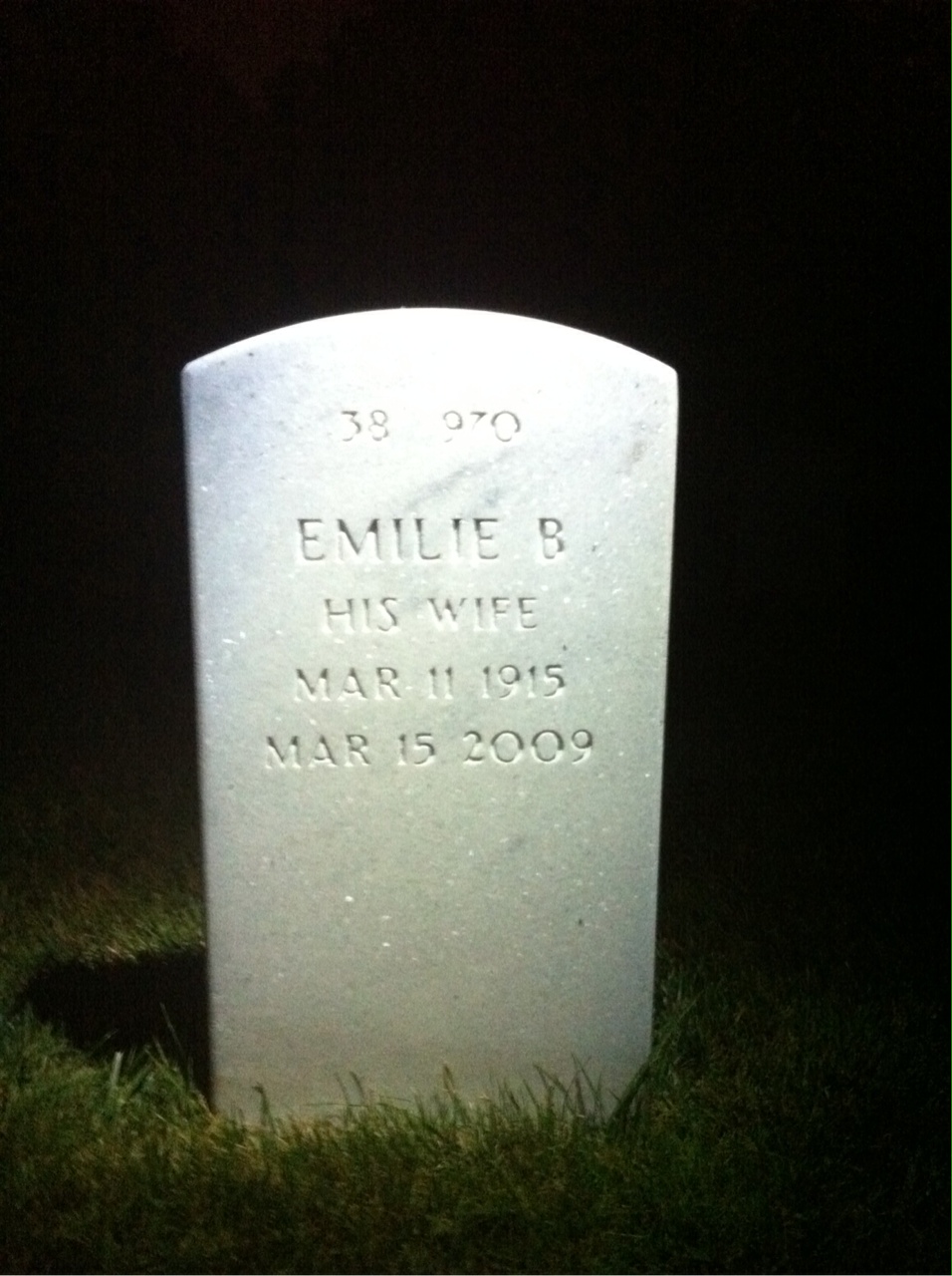 Back of headstone — John Curtis