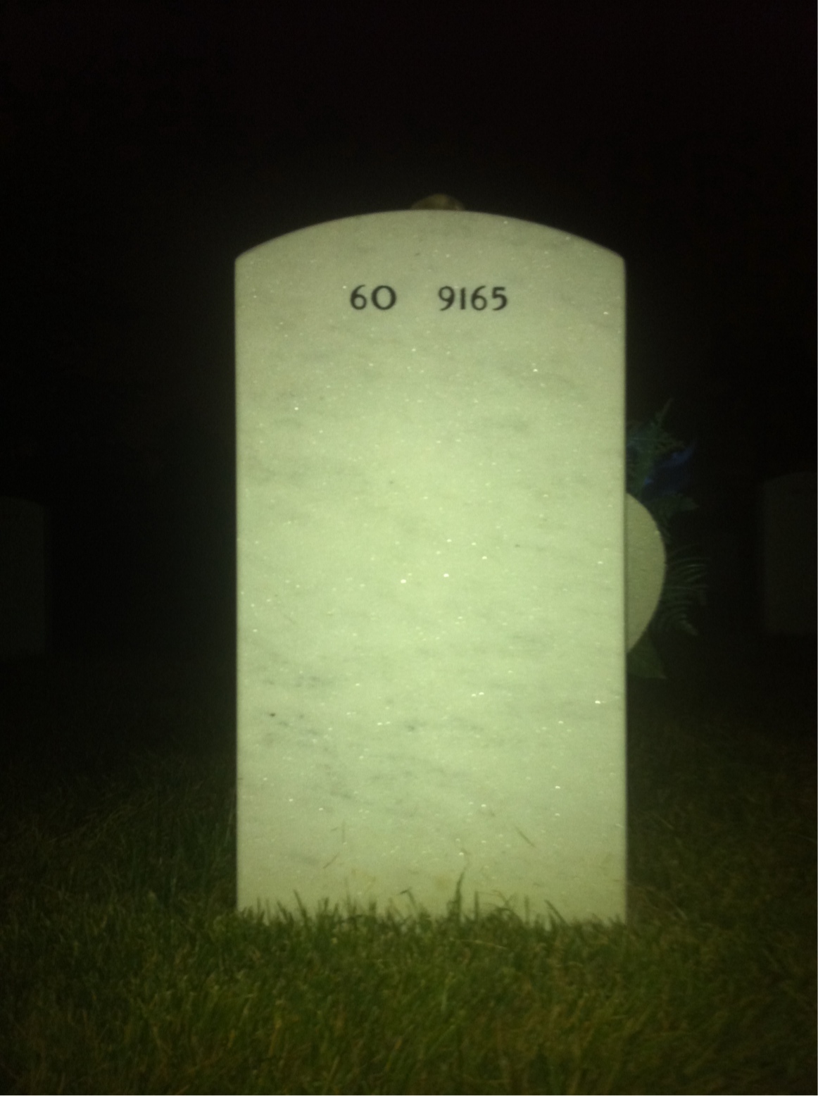 Back of headstone — William Ortega