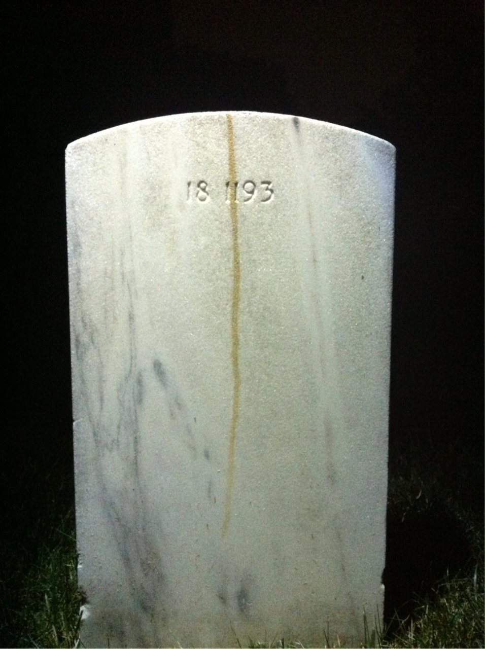 Back of headstone — Ralph Armstrong