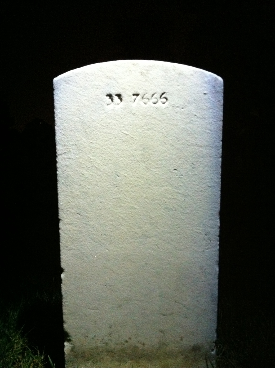Back of headstone — Bertha Minor