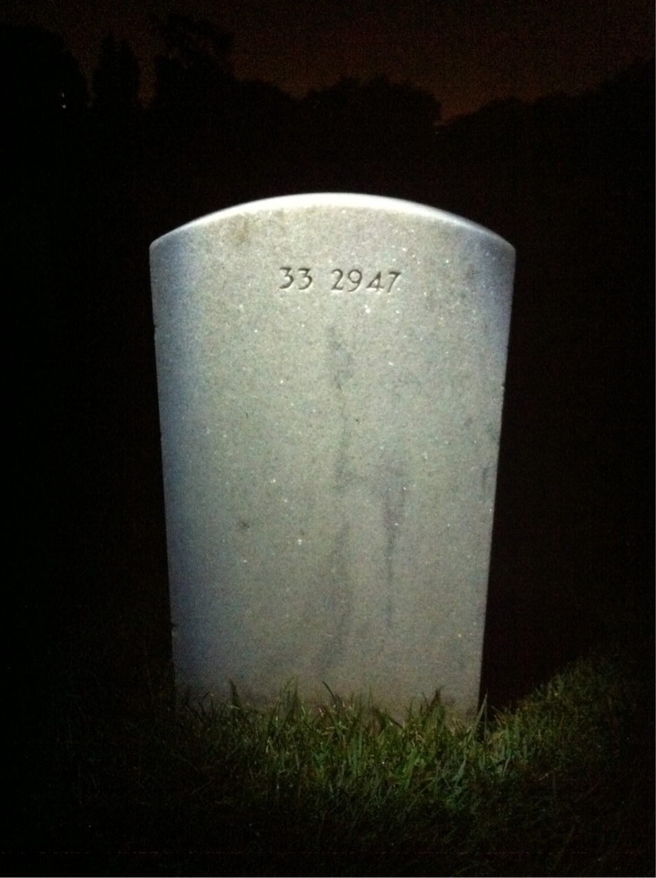 Back of headstone — Thomas Frederick Rinkes