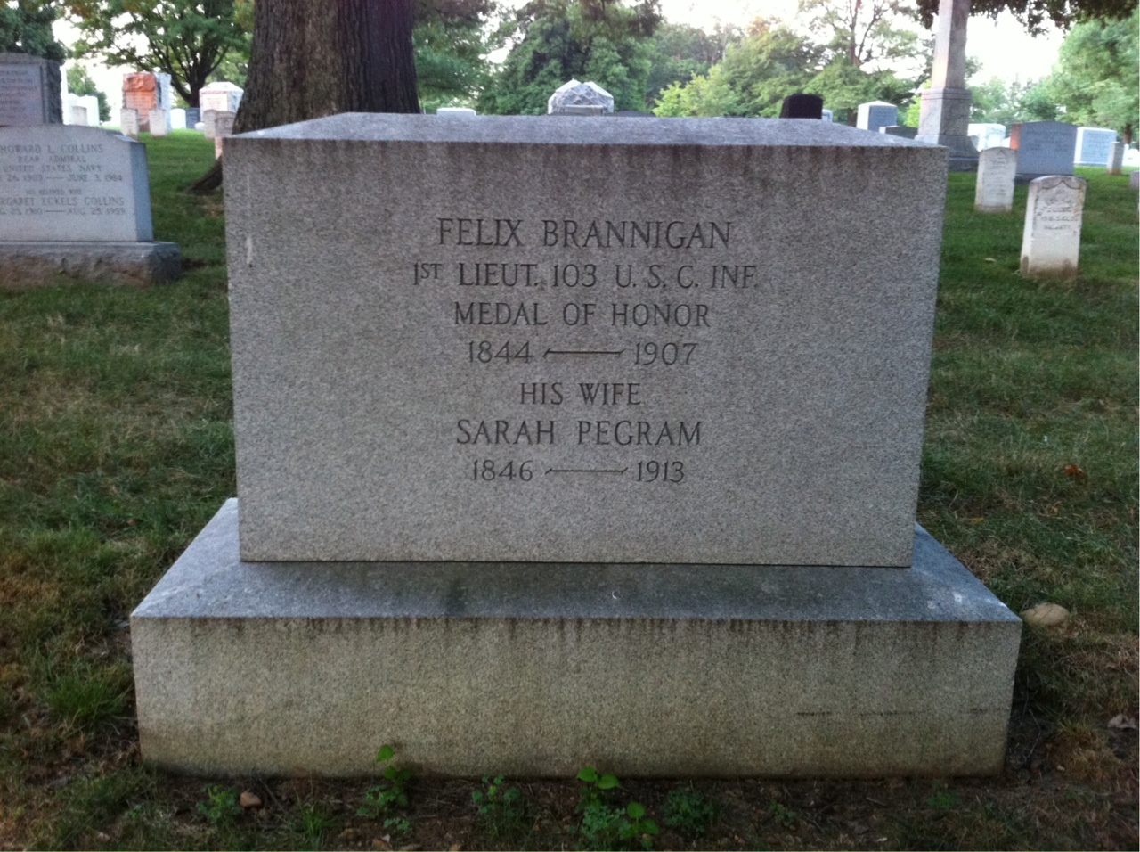 Headstone of Felix Brannigan