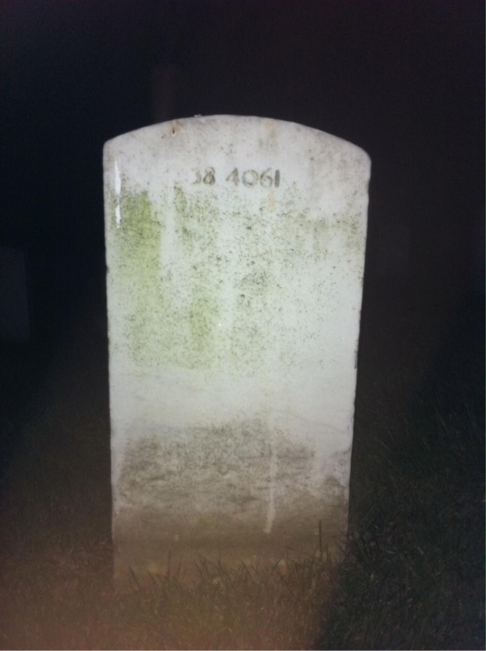 Back of headstone — Thomas Murphy