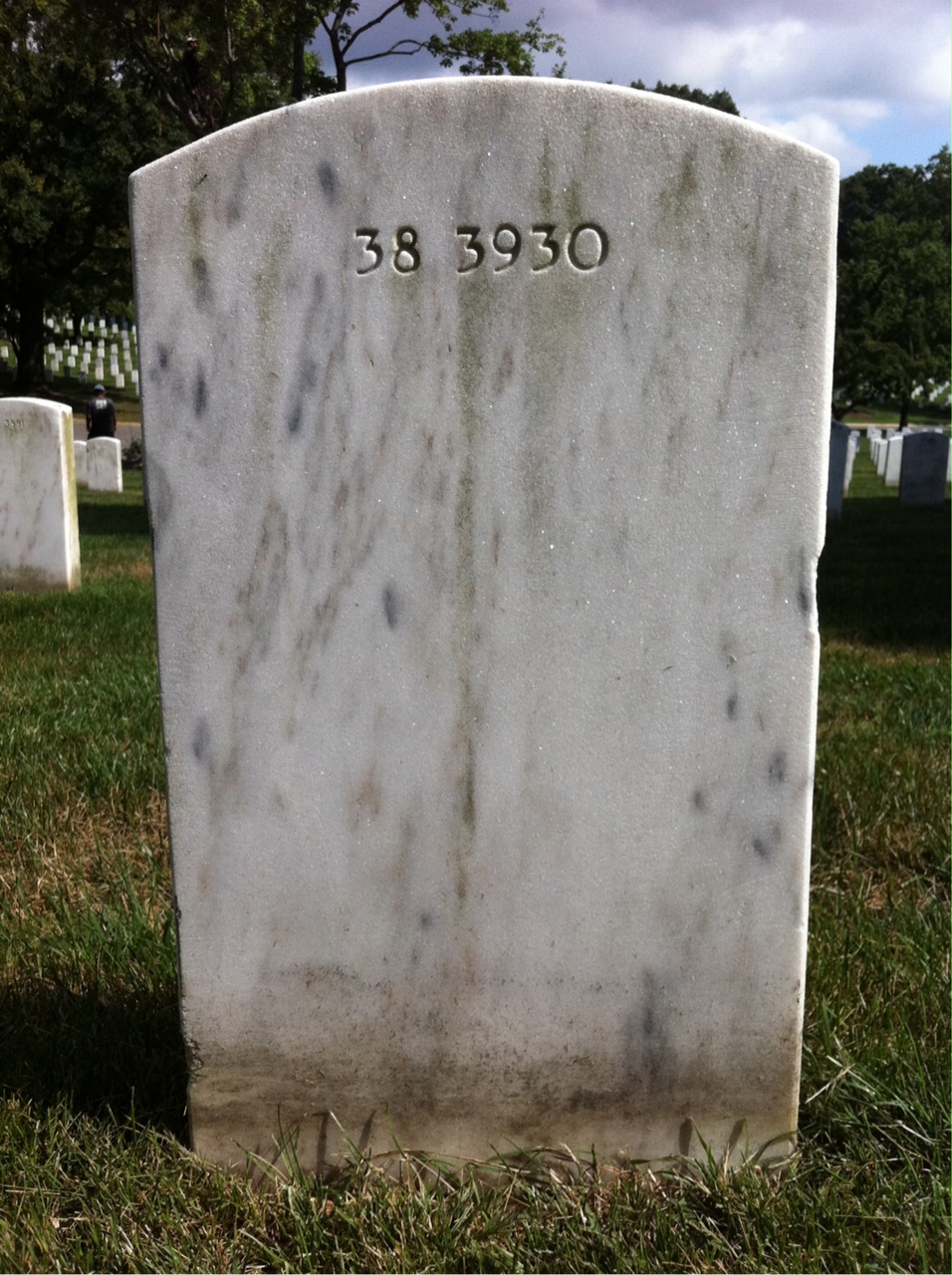 Back of headstone — William Walter Smith