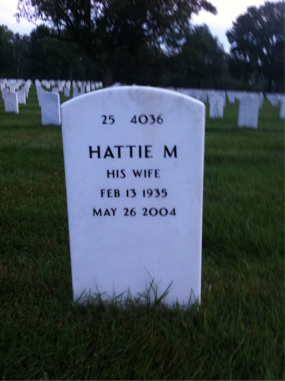 Back of headstone — Charlie Hall