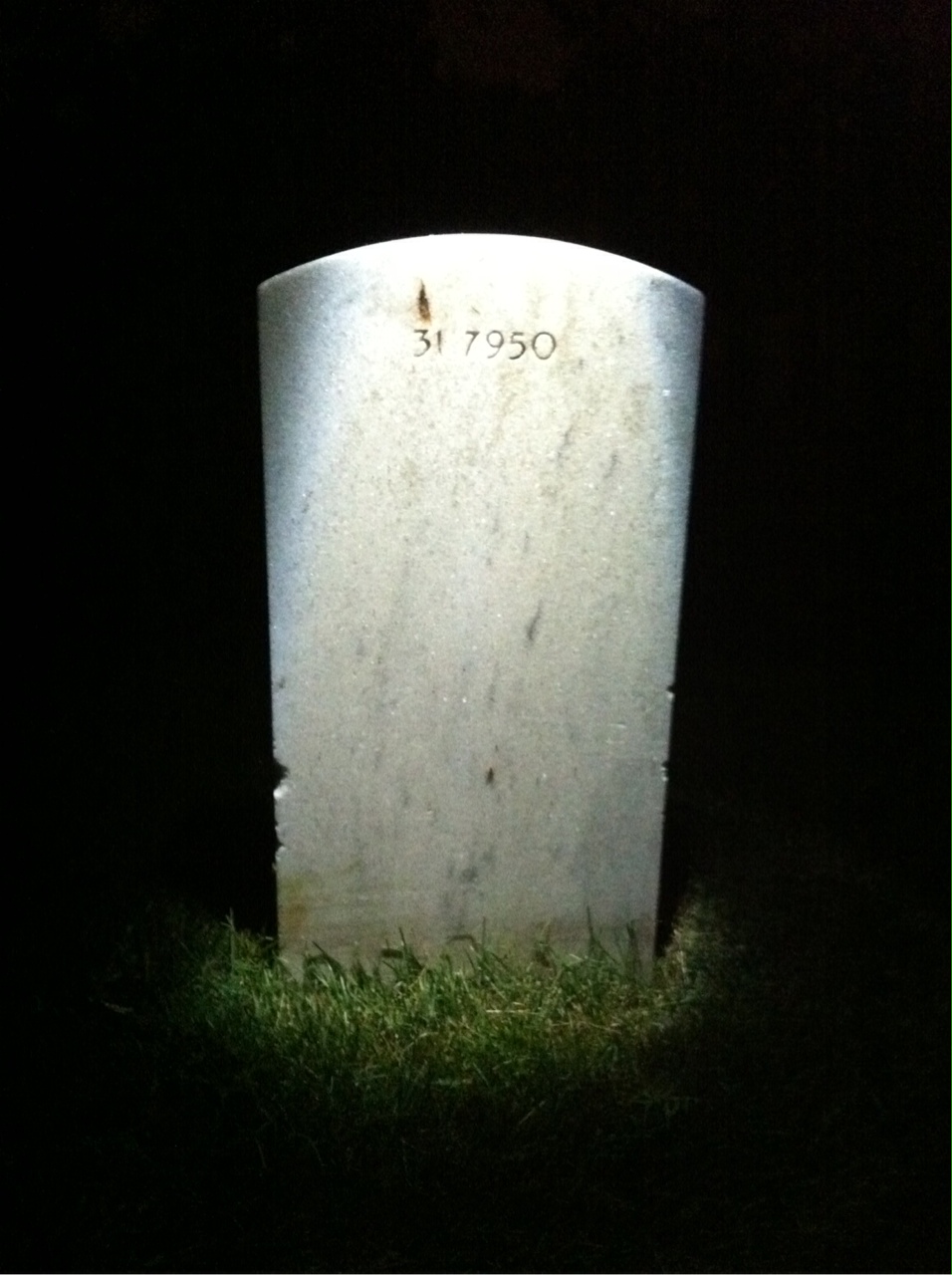 Back of headstone — Agnes Norris