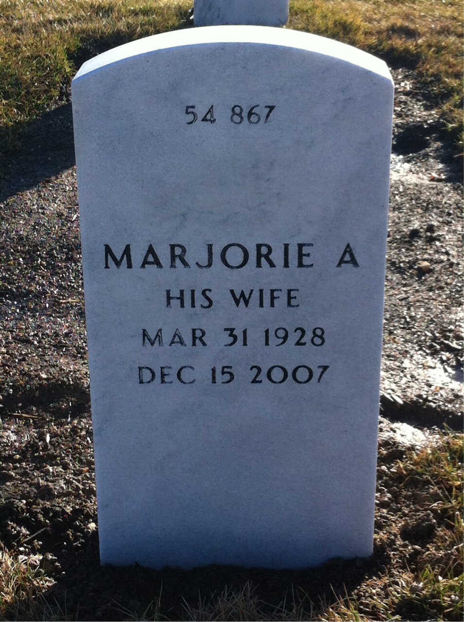 Back of headstone — Donald Ropiecki
