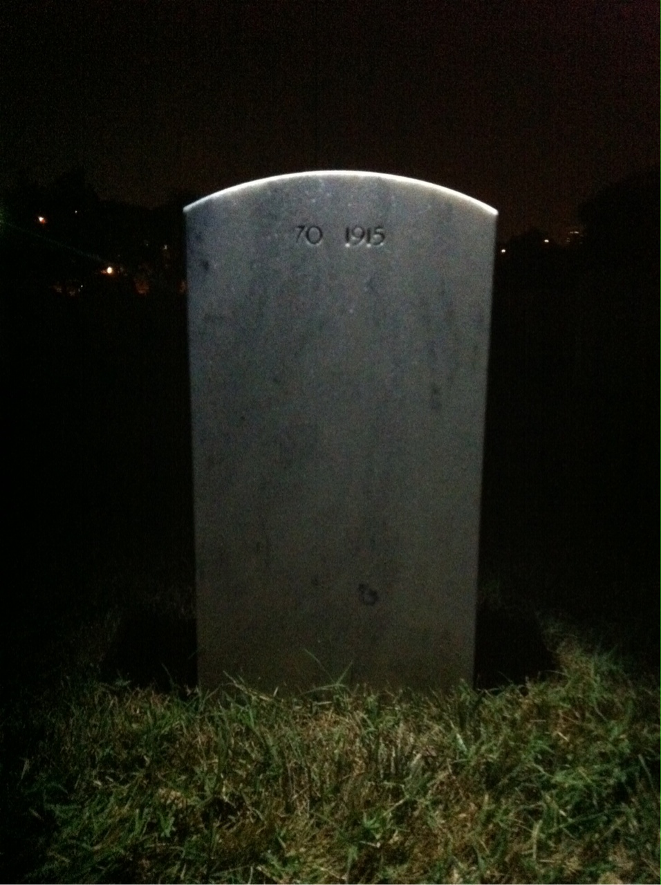 Back of headstone — William Scott Ridolfi