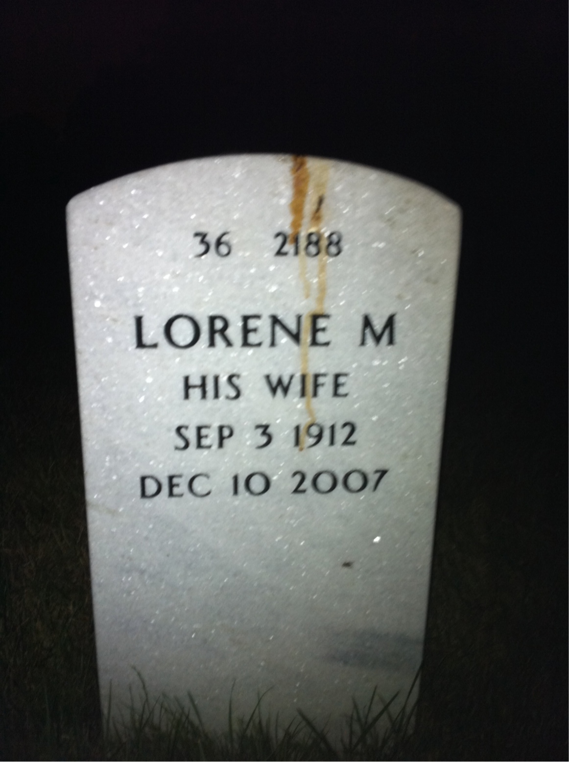 Back of headstone — Clarence Hite