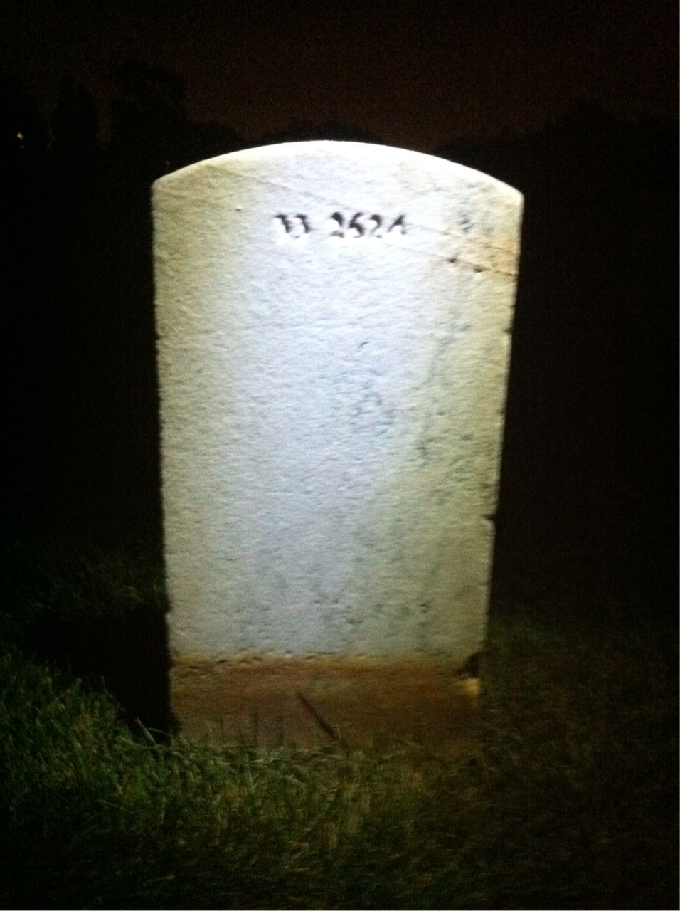 Back of headstone — Albert Morgan