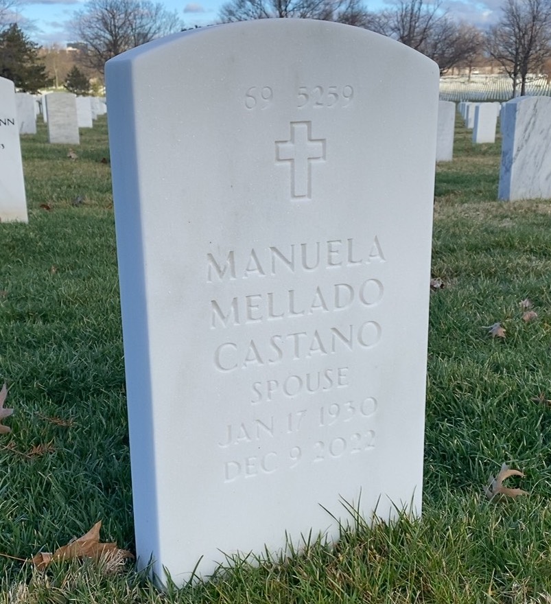 Back of headstone — Merrell Moore