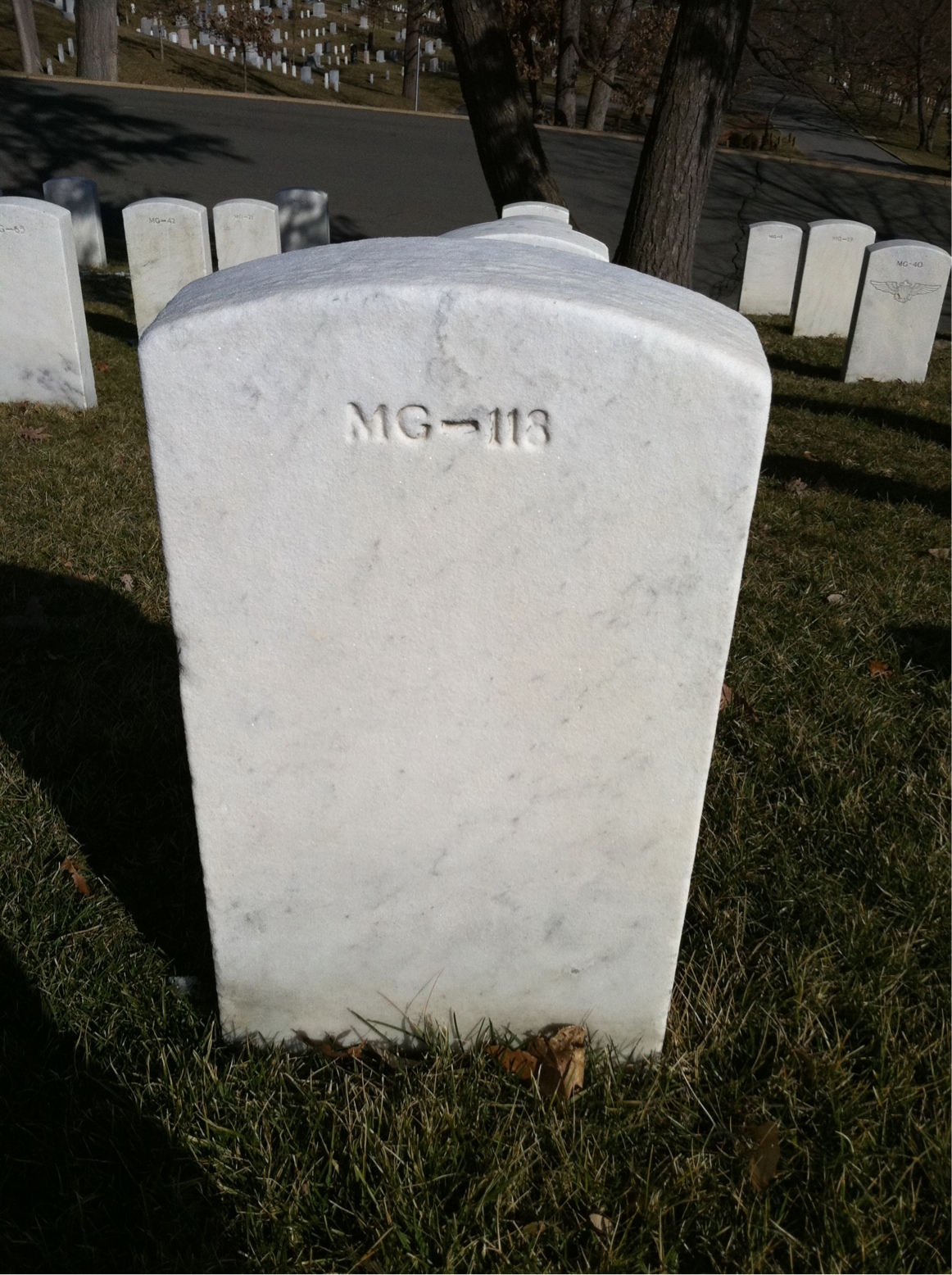 Back of headstone — Alfred Monroe