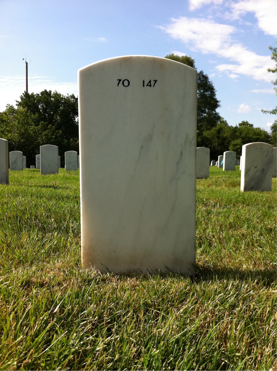Back of headstone — Bernard Ceo