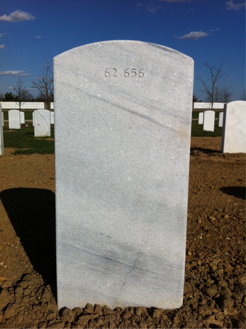 Back of headstone — William Travis Tarrant