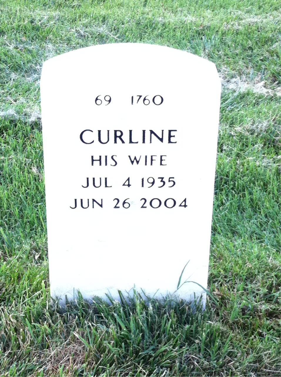 Back of headstone — Frank Walker