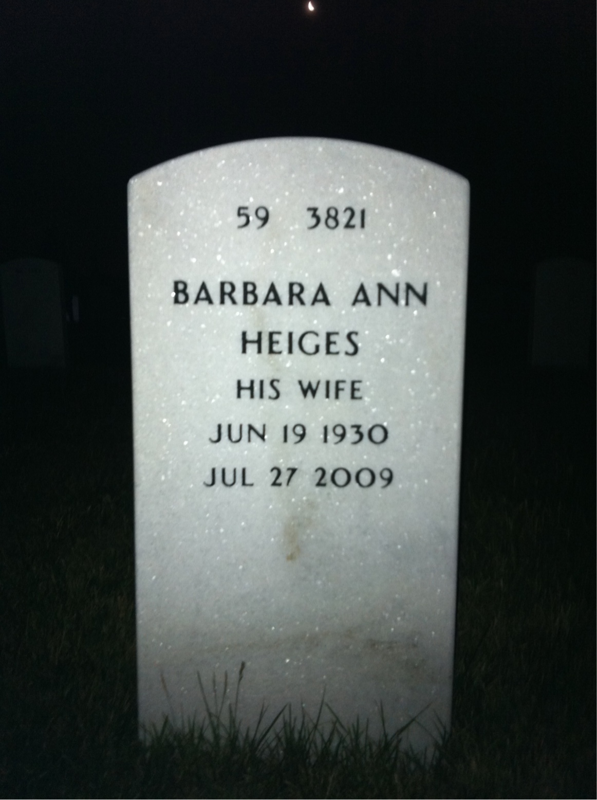 Back of headstone — Harry Thompson