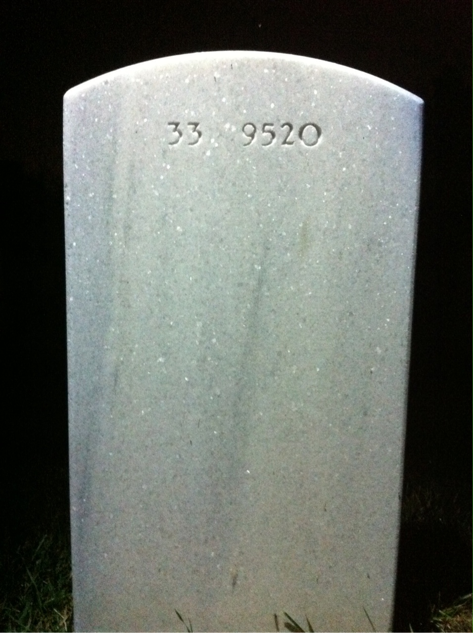 Back of headstone — Leroy Wagner