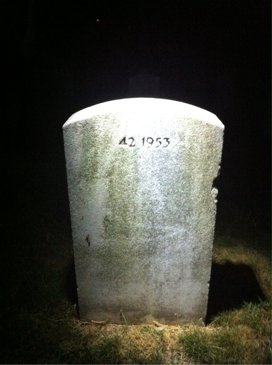 Back of headstone — Marshall Aldrich