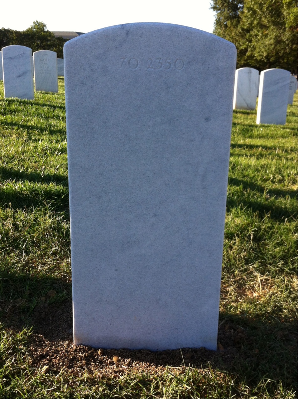 Back of headstone — Samuel Moschella
