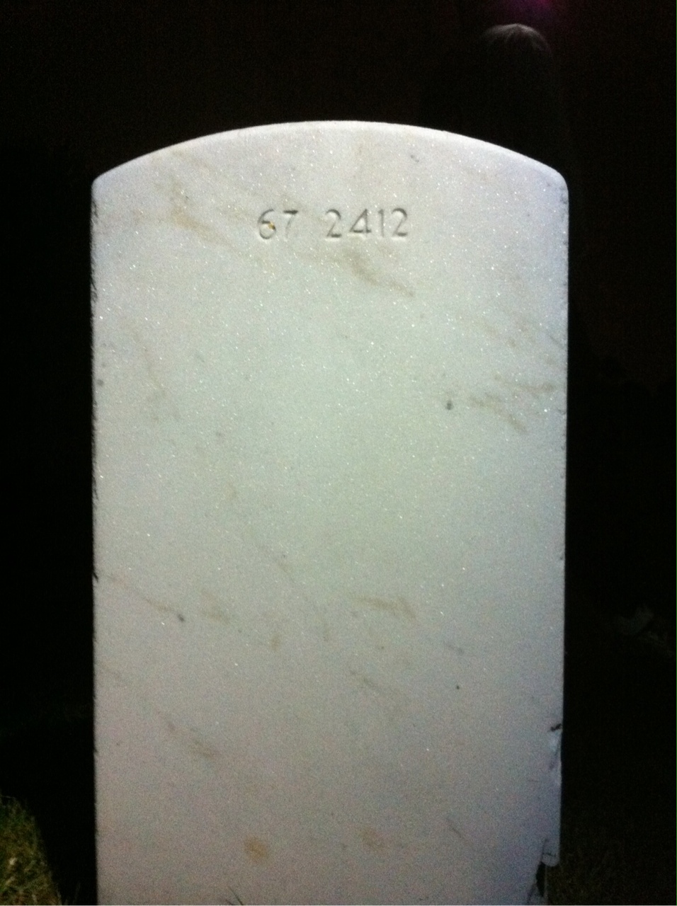 Back of headstone — Thomas John Soltow