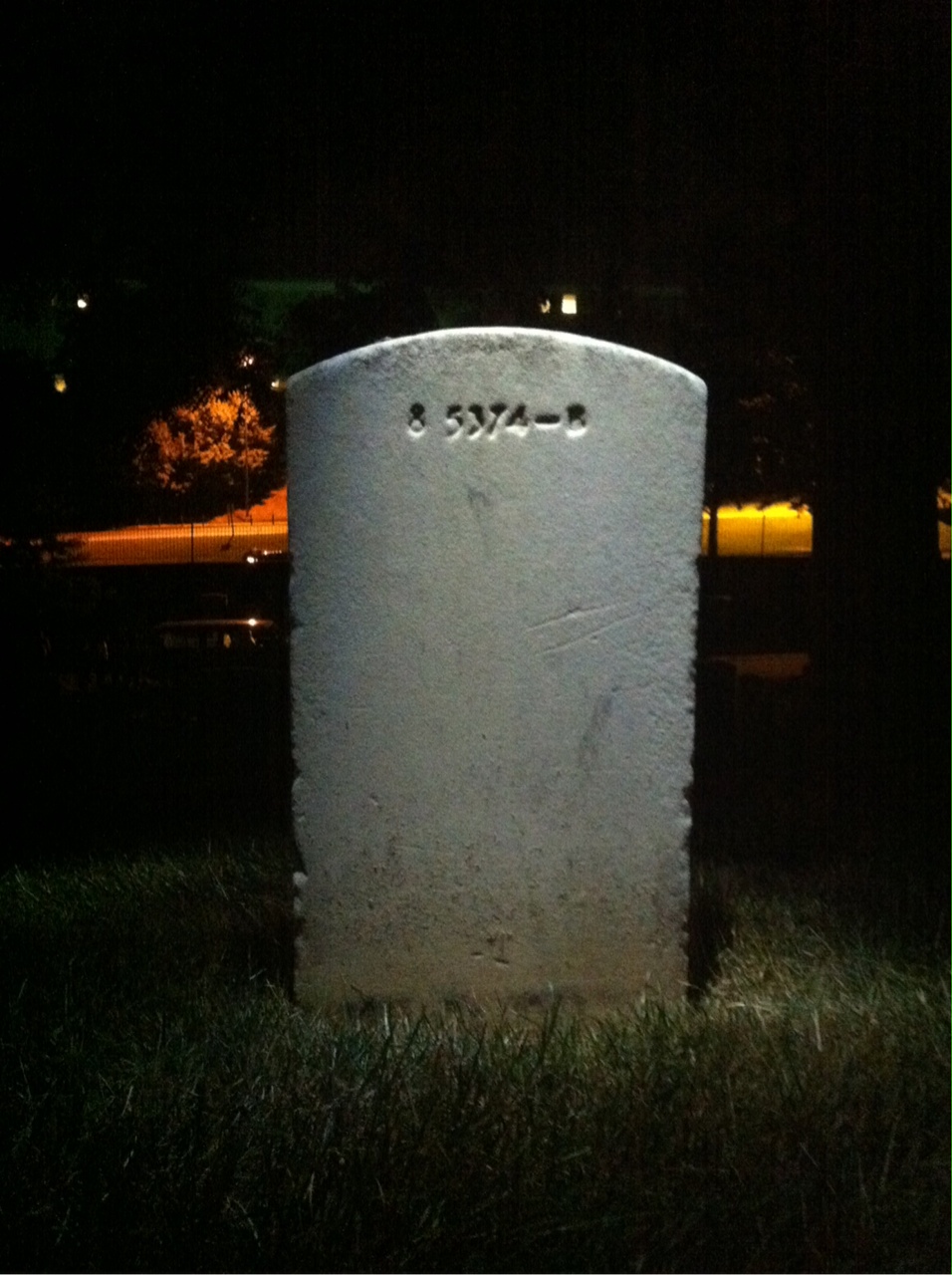 Back of headstone — Louise Angelo