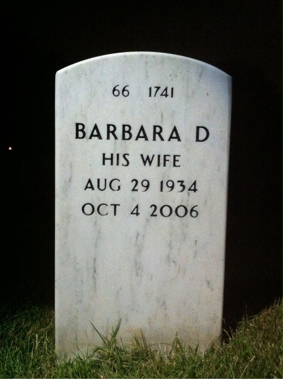 Back of headstone — John Smith