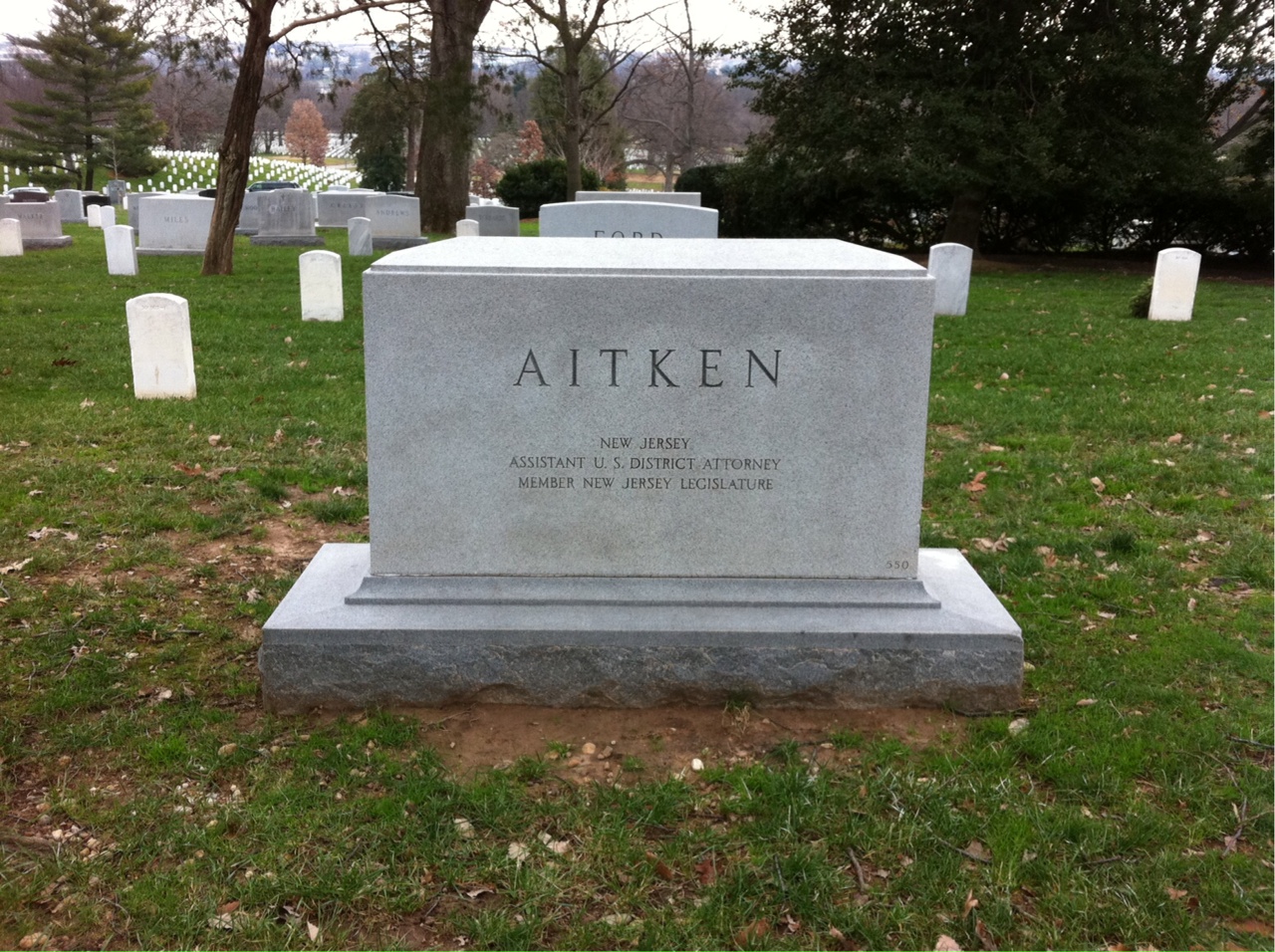Back of headstone — Dorothy Aitken