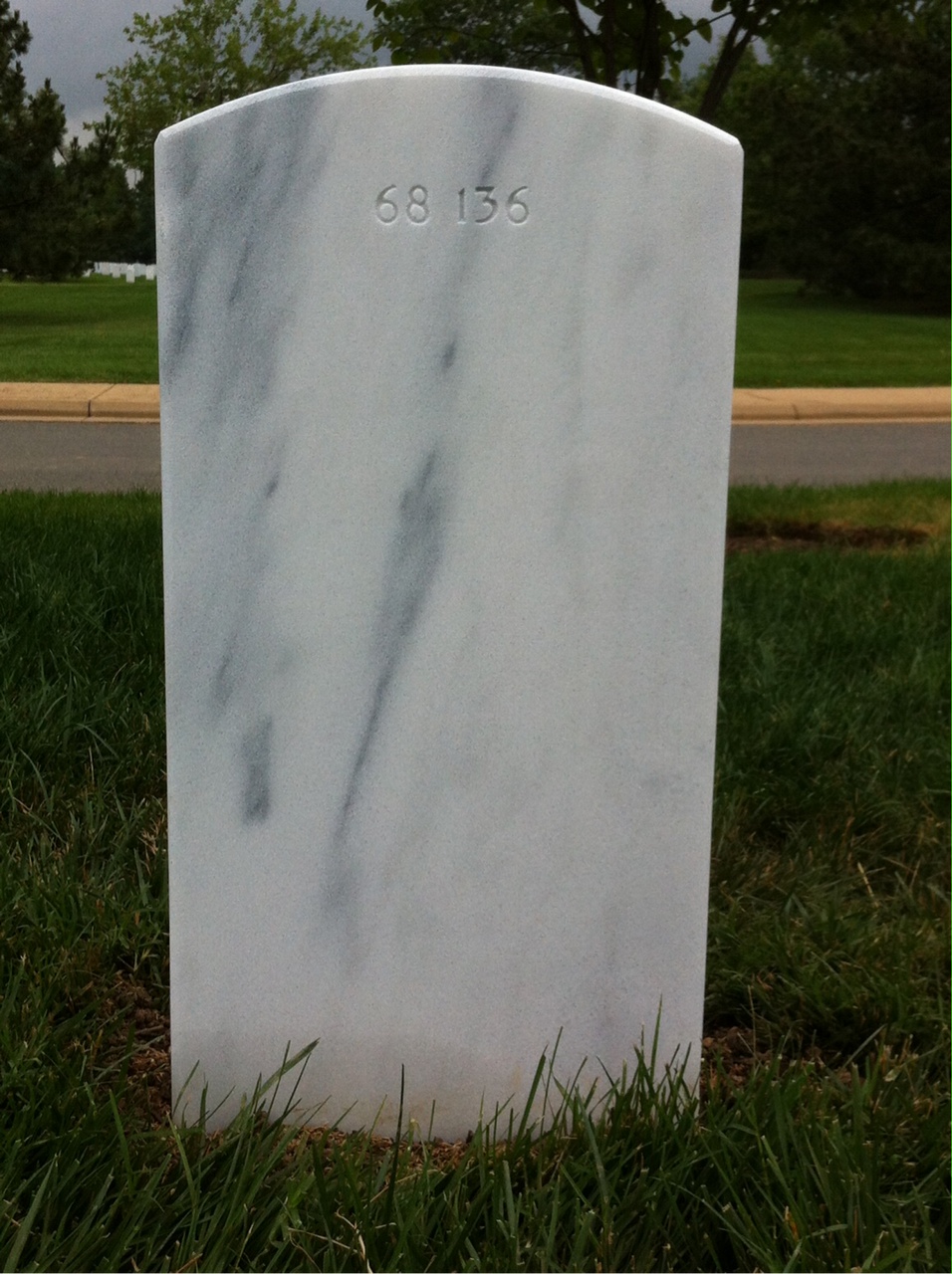 Back of headstone — Ronald Baumgardner