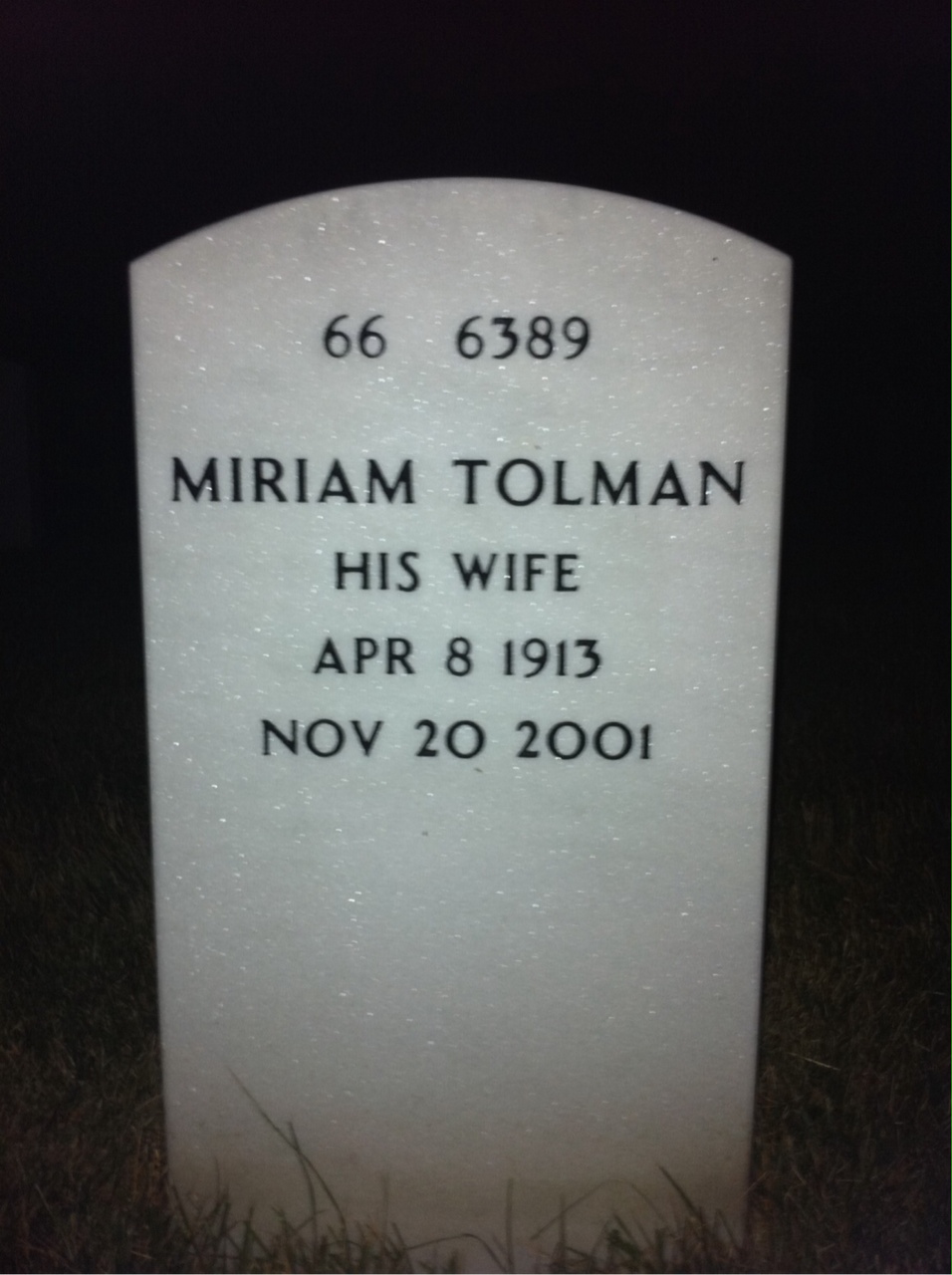 Back of headstone — John Quasnovsky