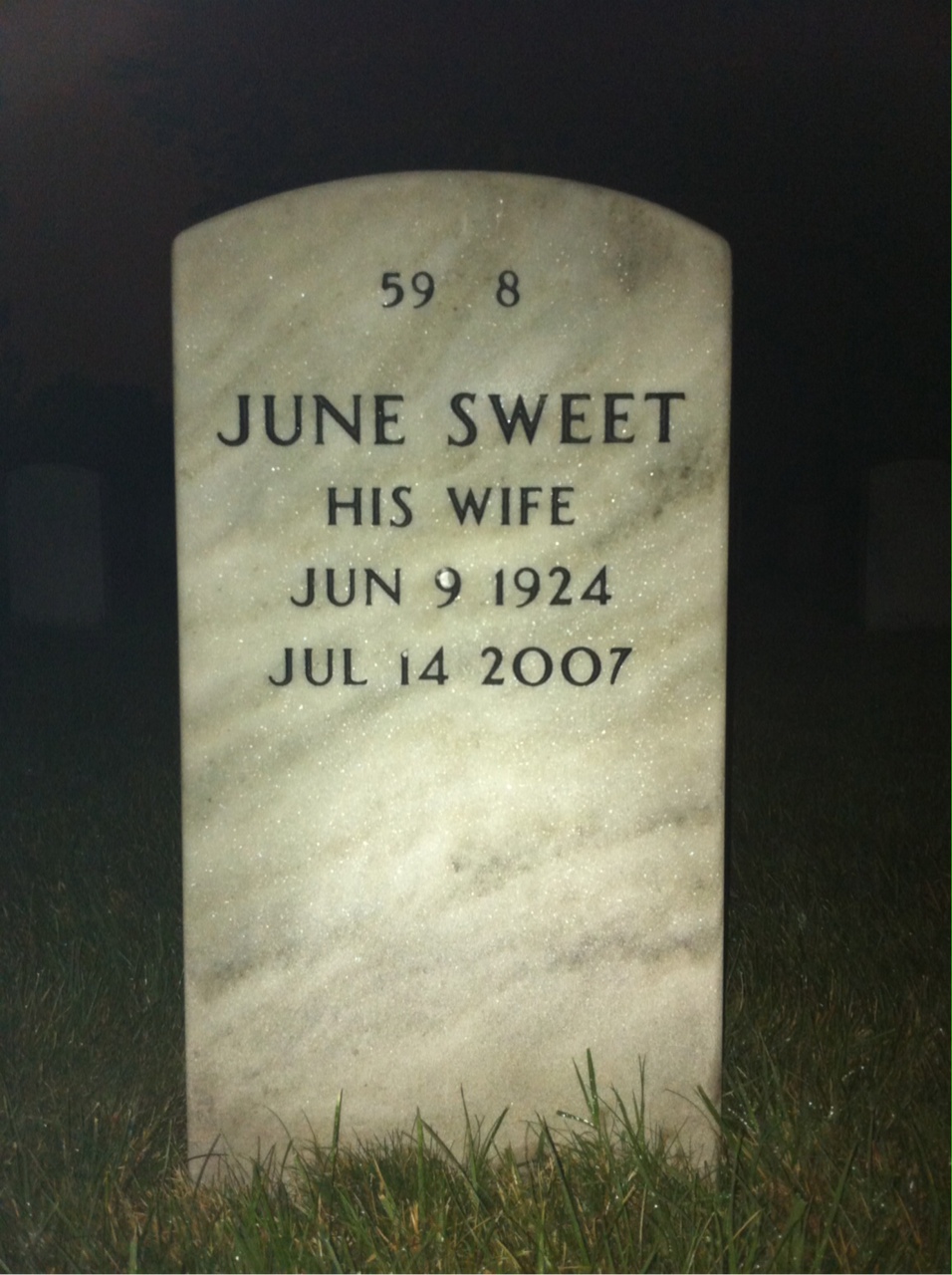 Back of headstone — Henry Hession