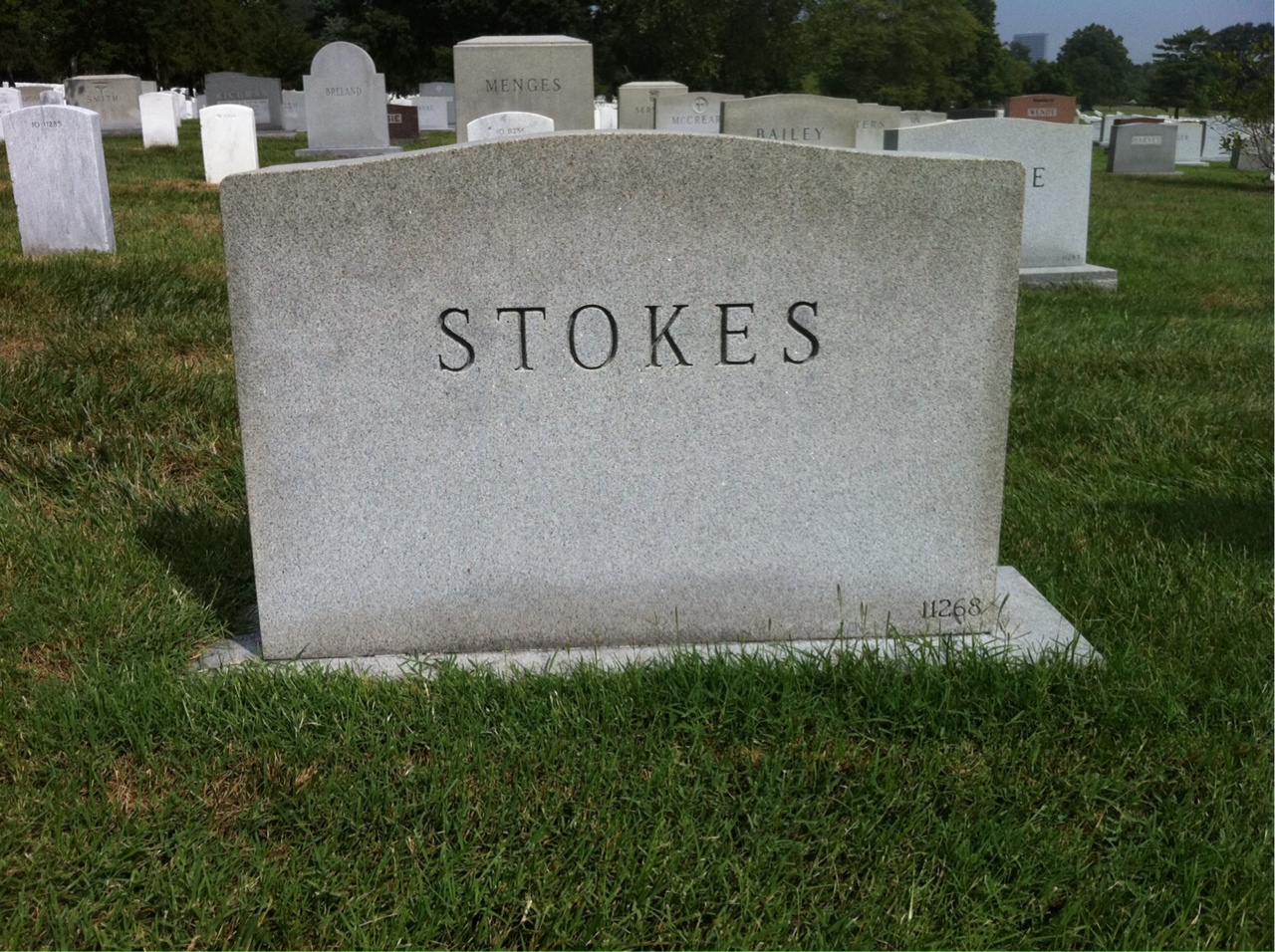 Back of headstone — Elva Stokes